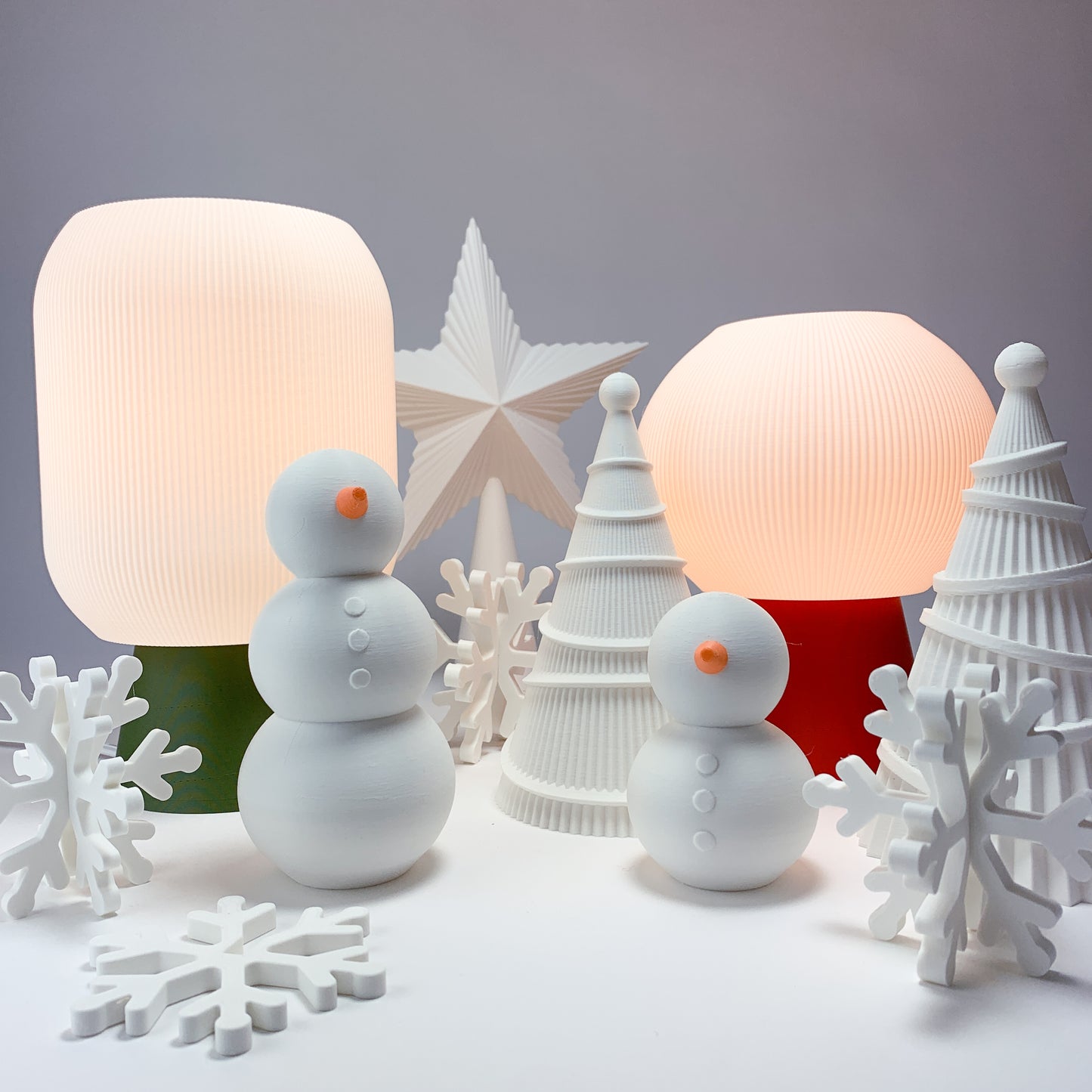 Winter Bliss Holiday Decor Package (8 pieces)- Mantel Decoration - Holiday Decoration - Modern Holiday Decor - Christmas Decoration - Honey and Ivy