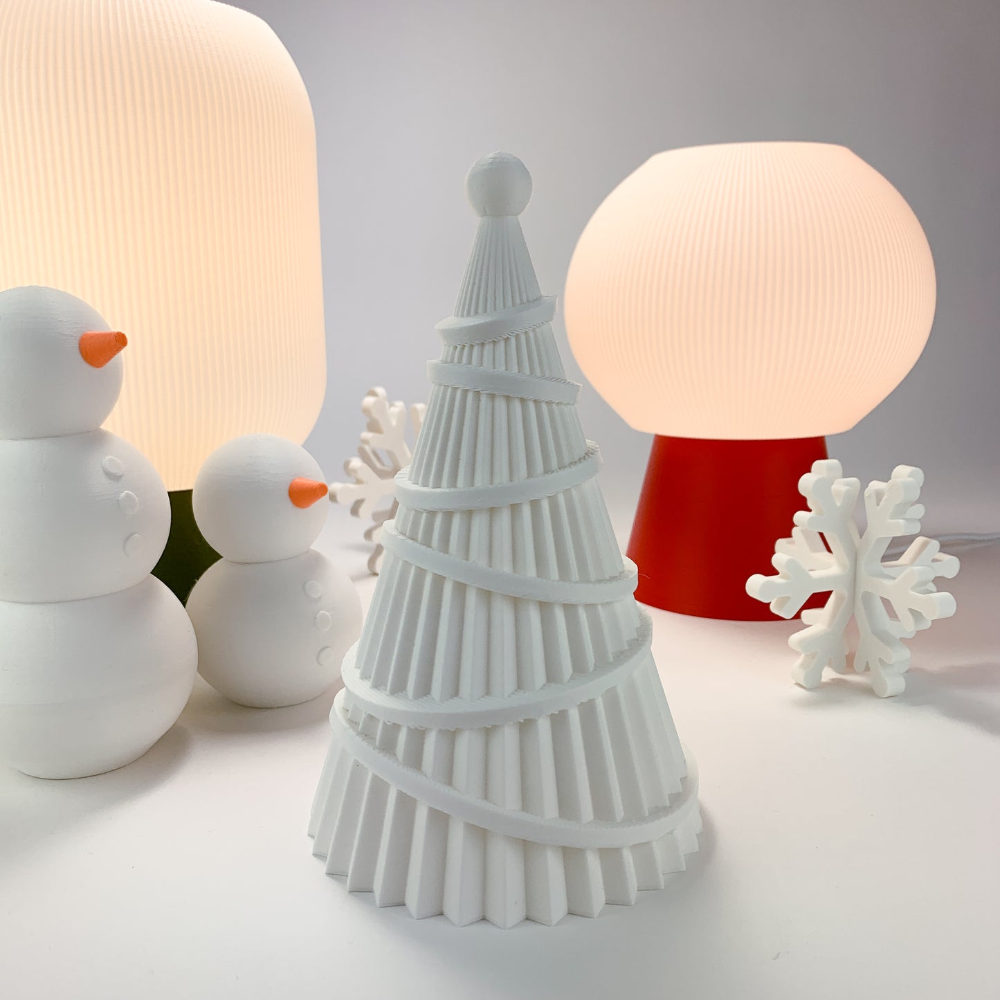 Christmas Tree (STYLE 02 ) - Mantel Decoration - Holiday Decoration - Modern Holiday Decor - 3D Printed Wood Tone Christmas Tree - Honey and Ivy