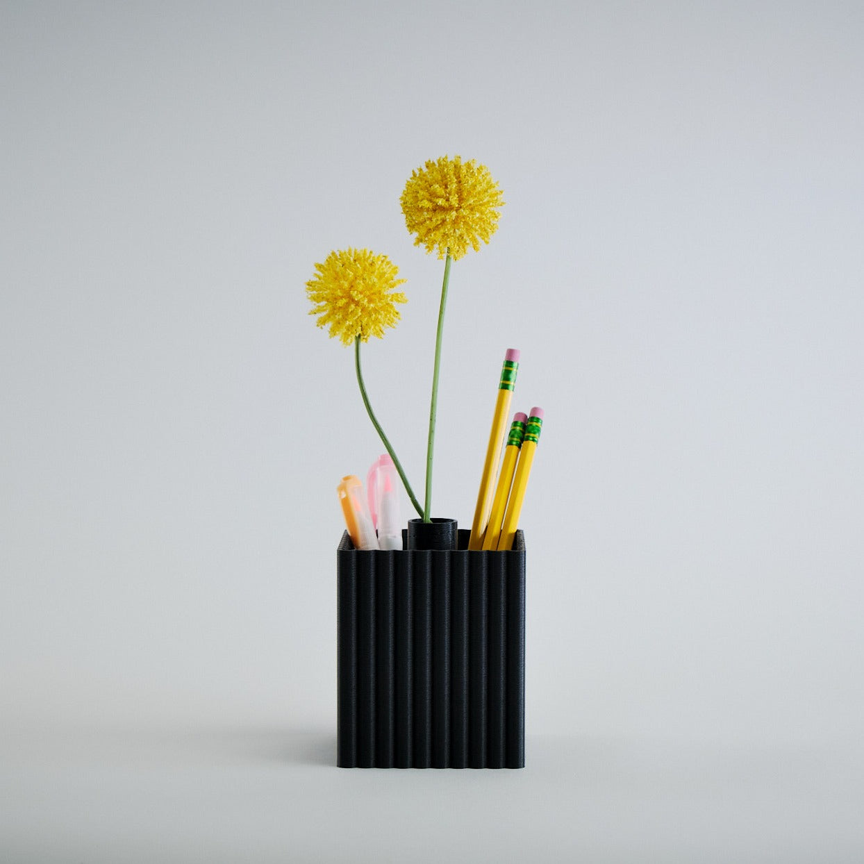 Chloe Pen Holder with Mini Vase - Honey and Ivy