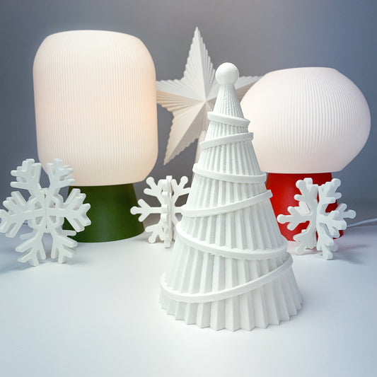 Christmas Tree (STYLE 02 ) - Mantel Decoration - Holiday Decoration - Modern Holiday Decor - 3D Printed Wood Tone Christmas Tree - Honey and Ivy 