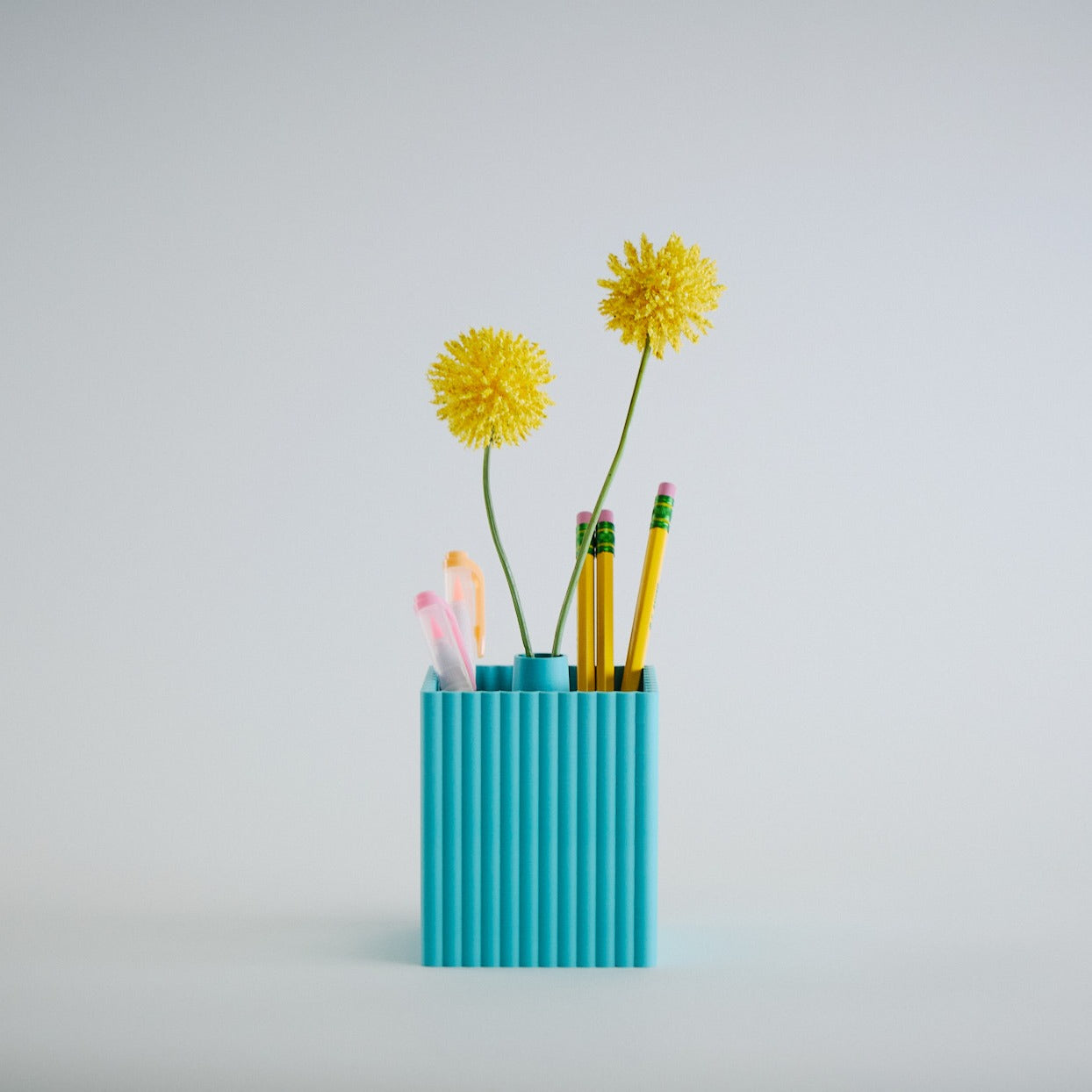 Chloe Pen Holder with Mini Vase - Honey and Ivy 